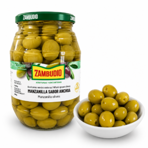Alyvuogės su kaulu ančiuvių skonio marinate