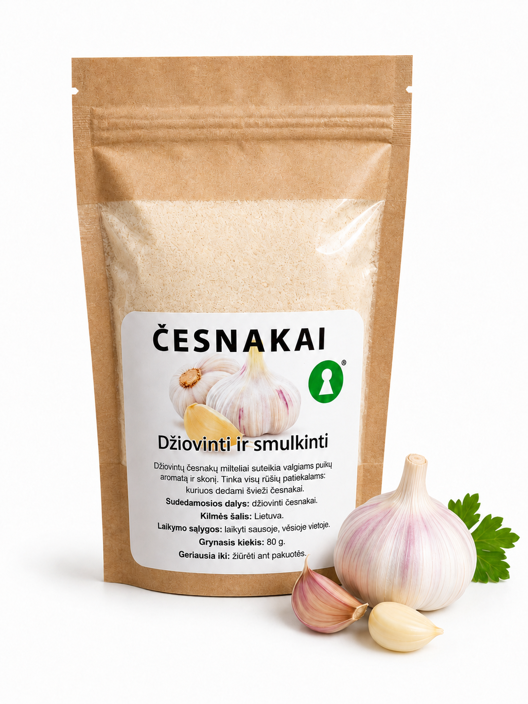 Džiovinti ir smulkinti česnakai 80 g